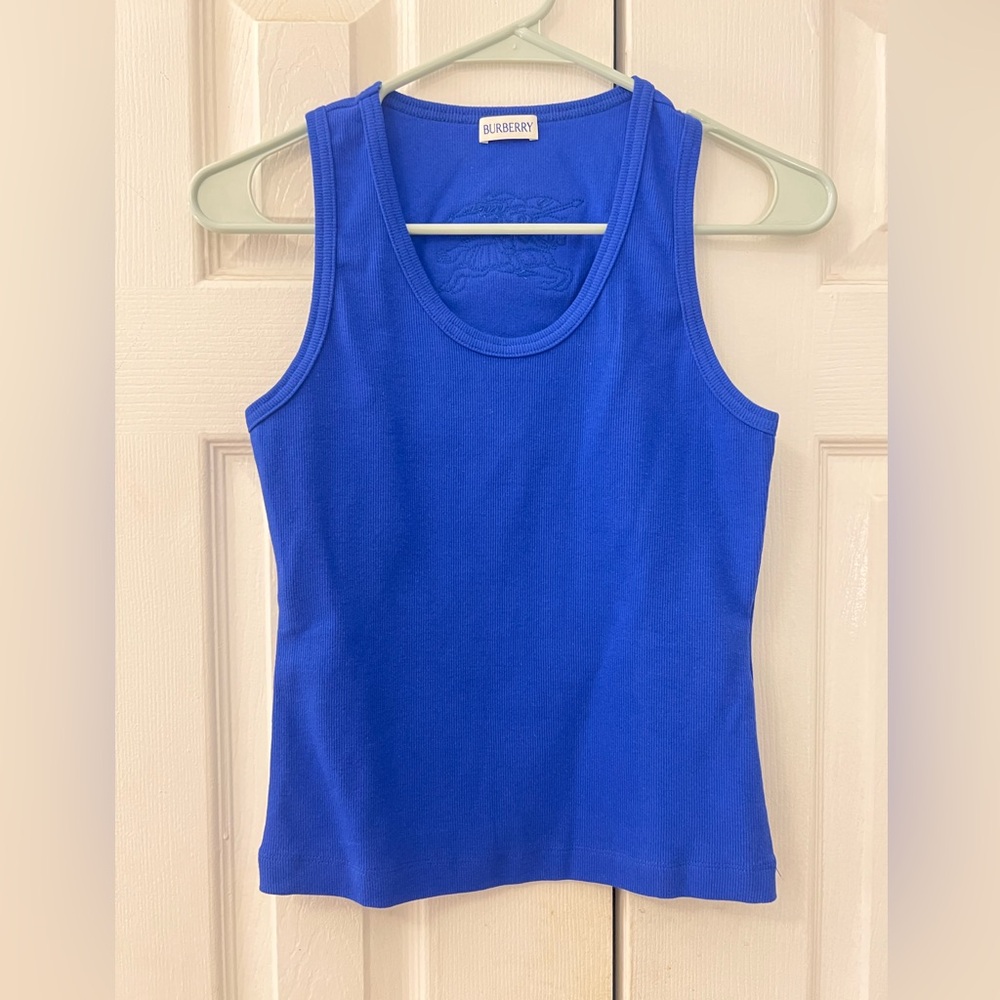 Burberry Ribbed Stretch-Cotton Sleeveless Vest. Size S, US2. New never worn.